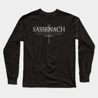 Outlander Sassenach Dragon Fly Line Art Long Sleeve T-Shirt